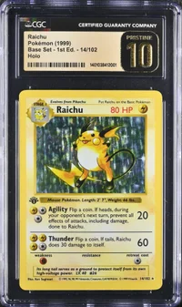 Raichu — CGC Pristine 10