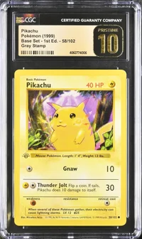 Pikachu — CGC Pristine 10