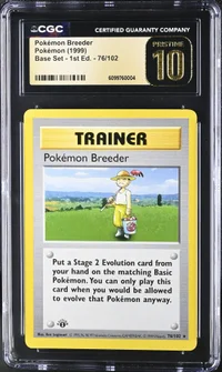 Pokémon Breeder — CGC Pristine 10